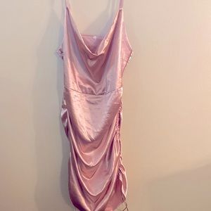 Silk pink dress